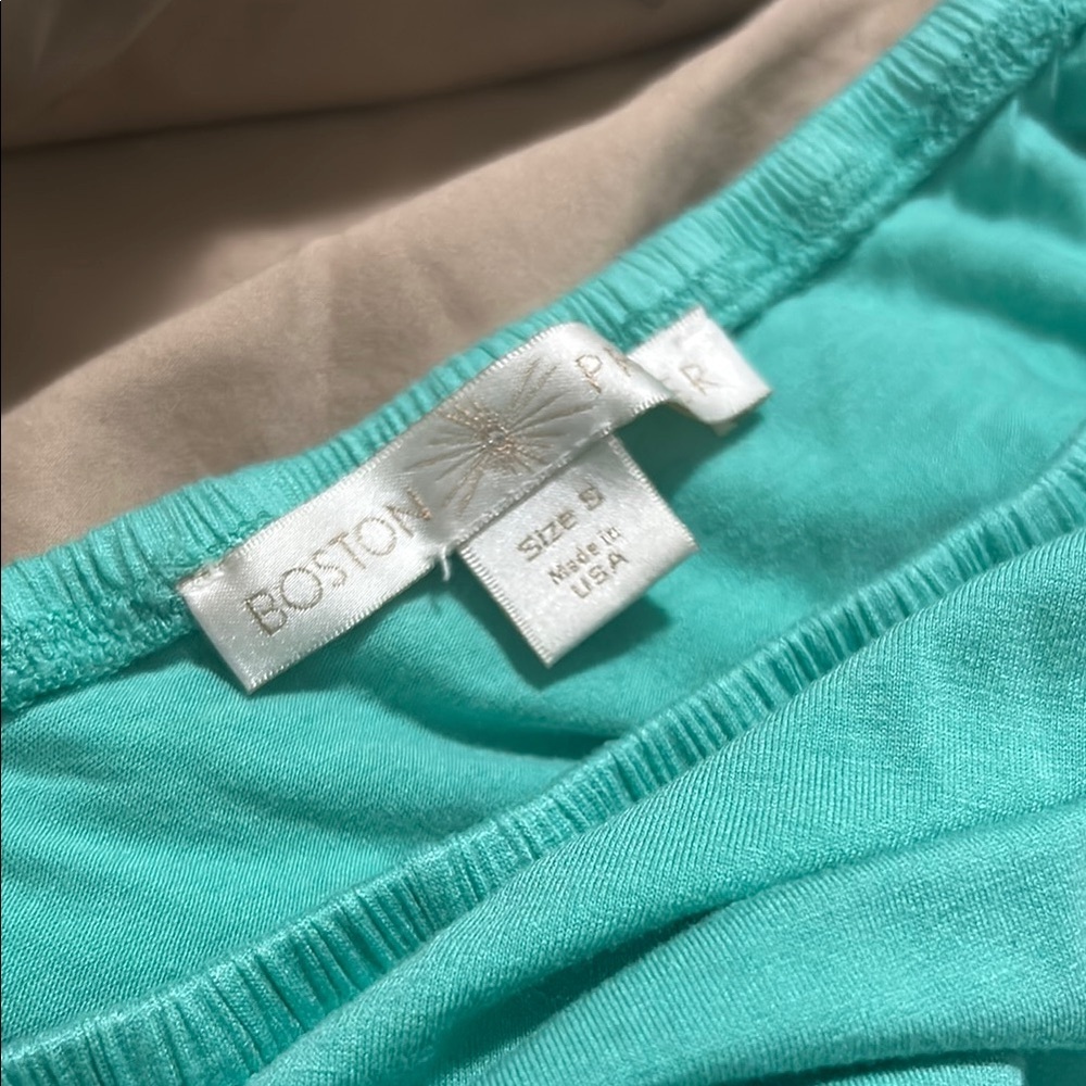 Boston Proper Women's Aqua Off-Shoulder Top - Picture 4 of 6